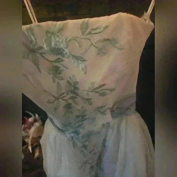 White and mint vintage dress - Picture 2 of 3